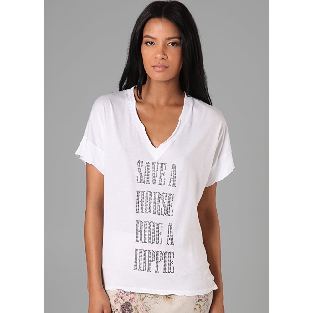 HAUTE HIPPIE graphic tee size L